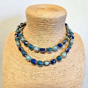 Vintage Garbo Tri-Coloured Long Necklace